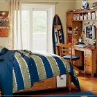 Wooden Boys Room Design with Surf Board