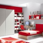 Cool Red and White Teen Room Design by Julia