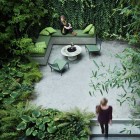 Cool Small Urban Garden with Lots of Green Decoration