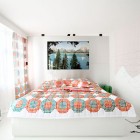 Dot Curtain and Bedcover Design Hotel Room