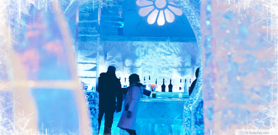 Exotic Ice Hotel Lounge Design