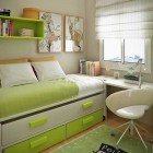 Fresh Green and Beige Workspace Decoration