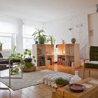 London Studio with Plants and Wood Furniture