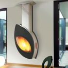 Modern Glass Fireplace Screen