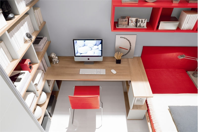 Modern Red and White Teen Room Design 2011