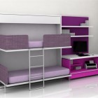 Violet and Purple Teen Bedroom Furniture for Small Space