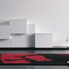 White TV Cabinet Spazio Box Volumi Design