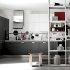 White and Red Kitchen Open by Armando Ferriani