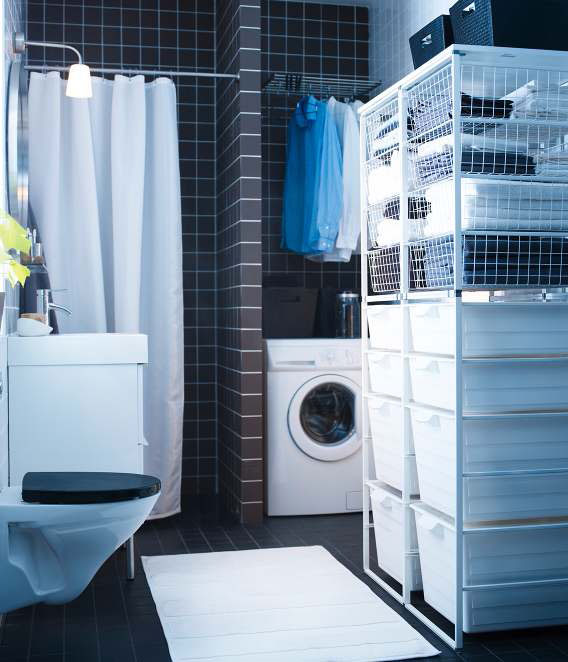 2012 IKEA Laundry Storage in Small Room