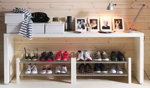 2012 Wooden IKEA Shoe Rack Organization Ideas