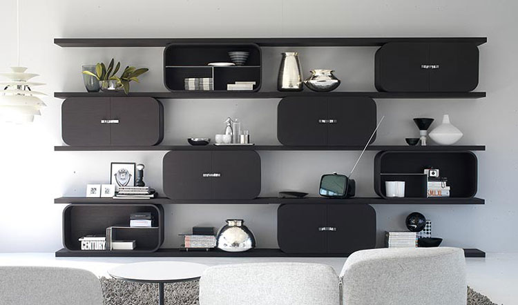 Black Cocoon Shelving System Furniture Designs