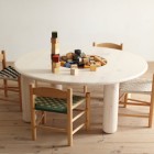 Circular Wooden Table for Kids with Wooden Puzzle