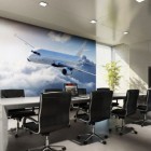 Plane in the Sky Photos Wallpaper Deor for Meeting Room