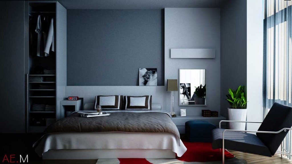 Romantic Dark Bedroom Design by Nguyen