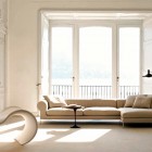Beige and Bright Living Room with Terrace