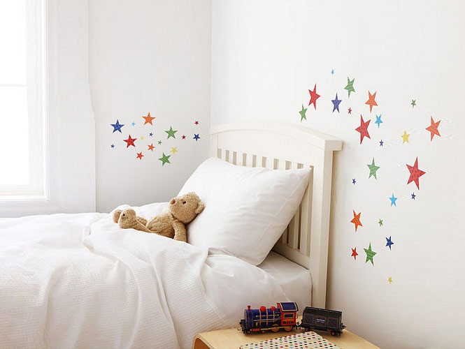 Colorful Wall Sticker Stars Kids Room Ideas