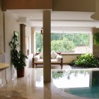 Cool Garden Villa with Interior Pool Design