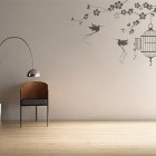 Modern Wall Stickers Birds and Cage Design