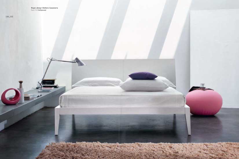Modern White Pink Bedroom Design