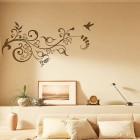 Wall Stickers Floral Motif in Cream Room