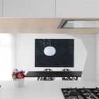 Clean Dining Room with Black Table
