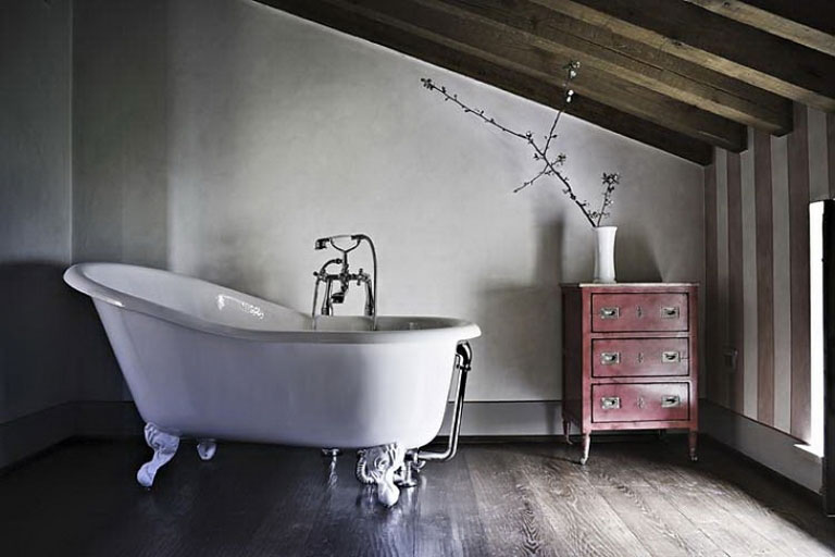 Luxury Bath Tubs in Second Floor with Sloping Ceiling