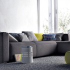 Modern Living Room with Awesome Grey Sofa
