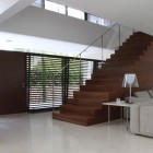 Modern Stairway Design with Wood Material