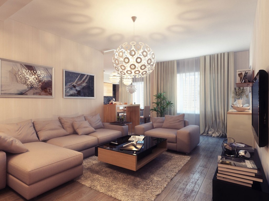 Small Warm and Comfort Living Room Design