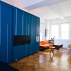 Ergonomic Furniture Blue Color Ideas in Small Apartment
