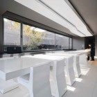 Futuristic and Beautiful White Dining Table Design