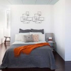 Modern White Badroom Design with Wooden Floor Ideas
