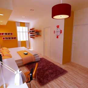 Beautiful Orange Warm Room Design