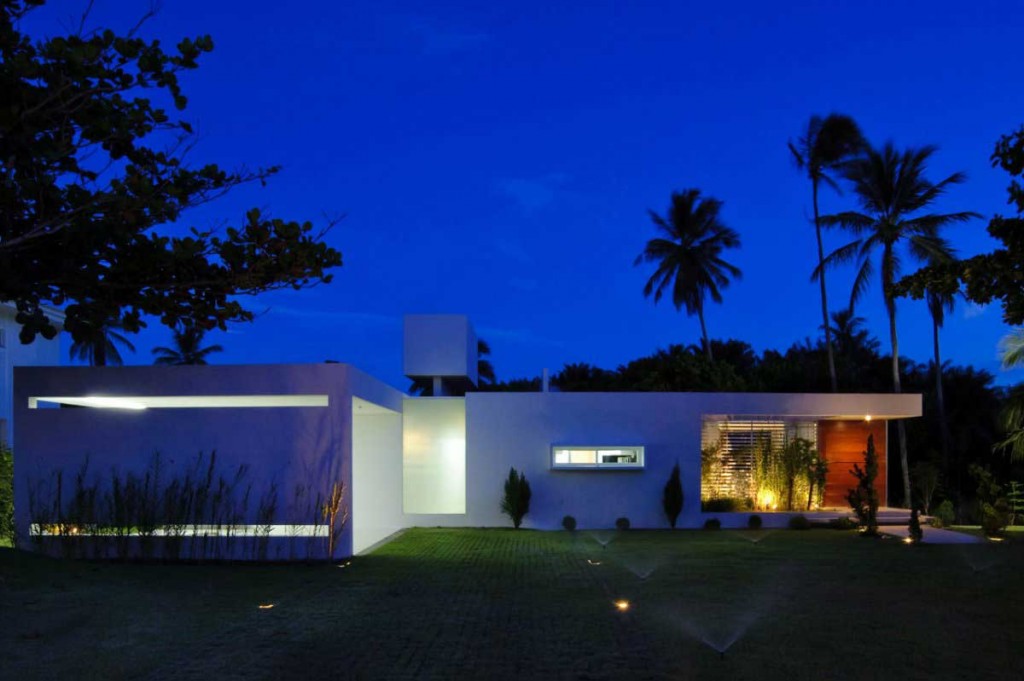 Courtyard the House Carqueija on the Night
