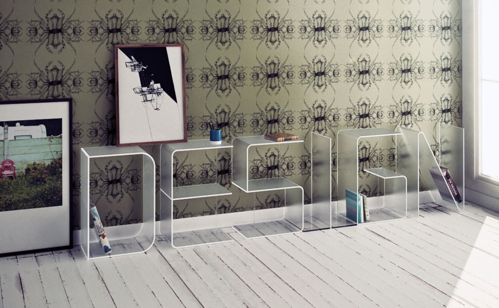 Modern Customizable Letter Shelves Design