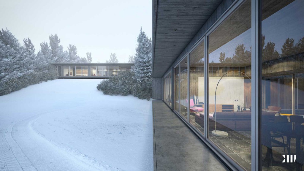 Modern Glass Sided House Details