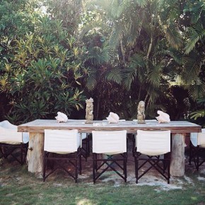 Rustic Outdoor Dinning Table Design