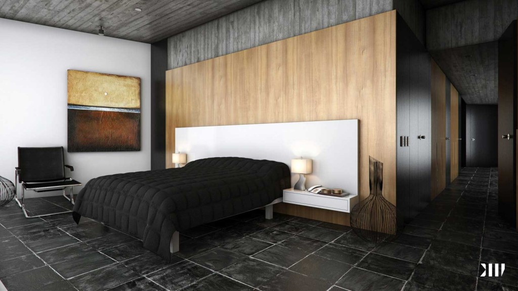 Warm Bedroom with Black Cover Ideas