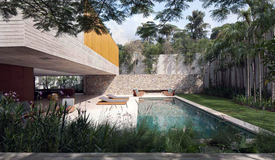 Backyard with Modern Pool Design