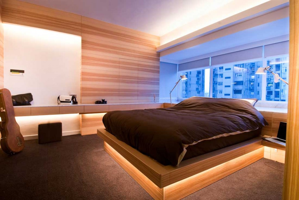 Beautiful Wood Bed with Looks Stacking Decor
