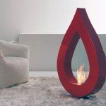 Big Flame Red Teardrop Fireplace Ideas