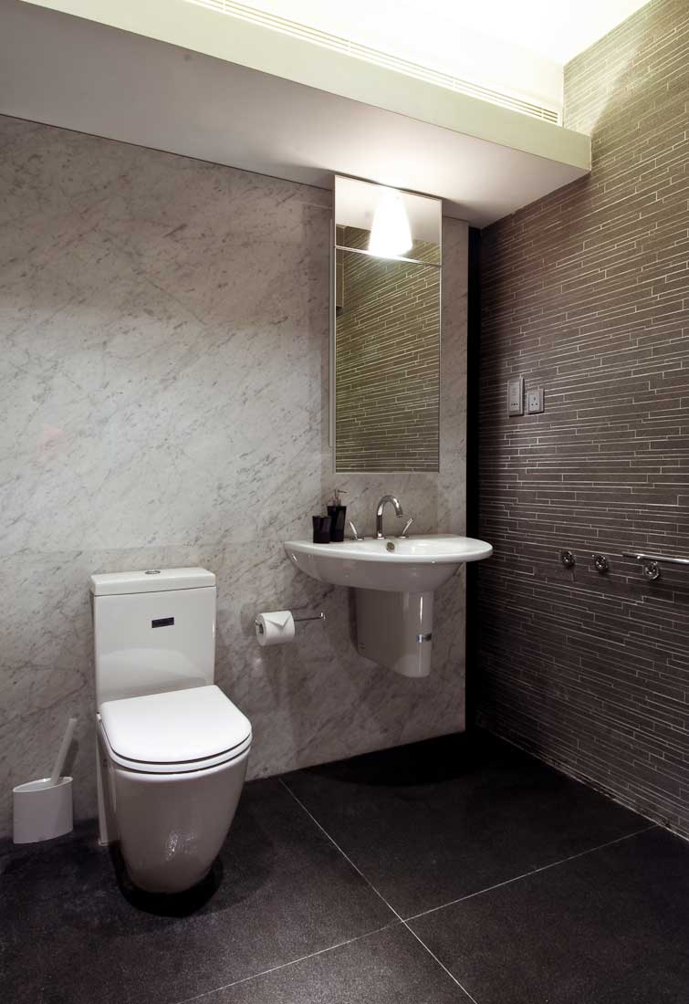 Bright Wetroom with Marble Grey Tile