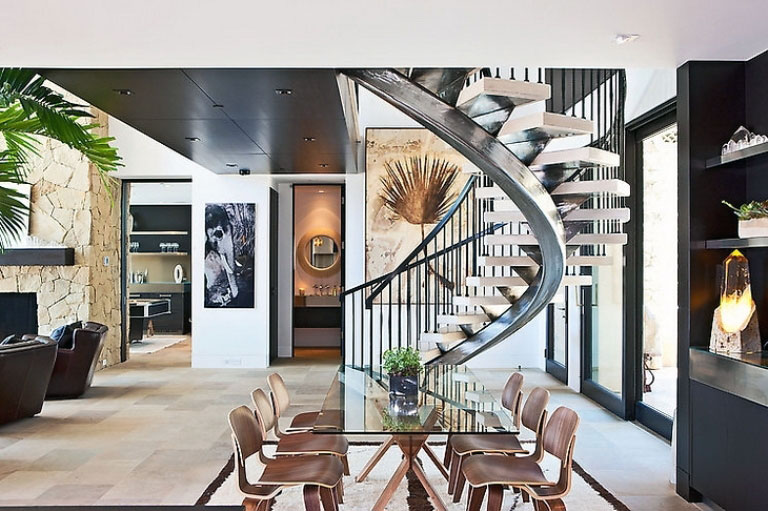 Modern Stainless Spiral Staircases Design