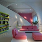 Pink White Lounge Design Ideas