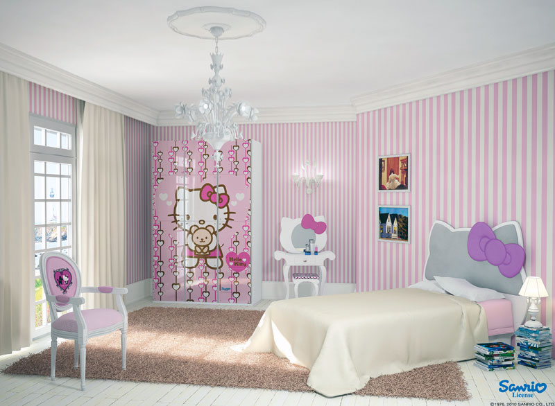 Soft Pink Hello Kitty Theme Room