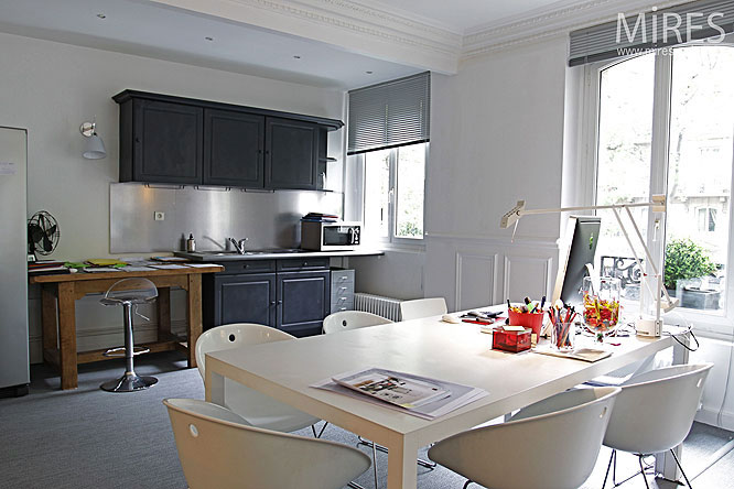 White Interior Paris Apartment Design