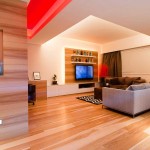 Wood Living Room with LED TV