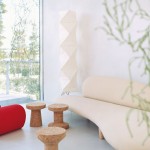 Beige Modern Curved Sofa Design Living Room