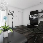 Black White Living Room Modern Art