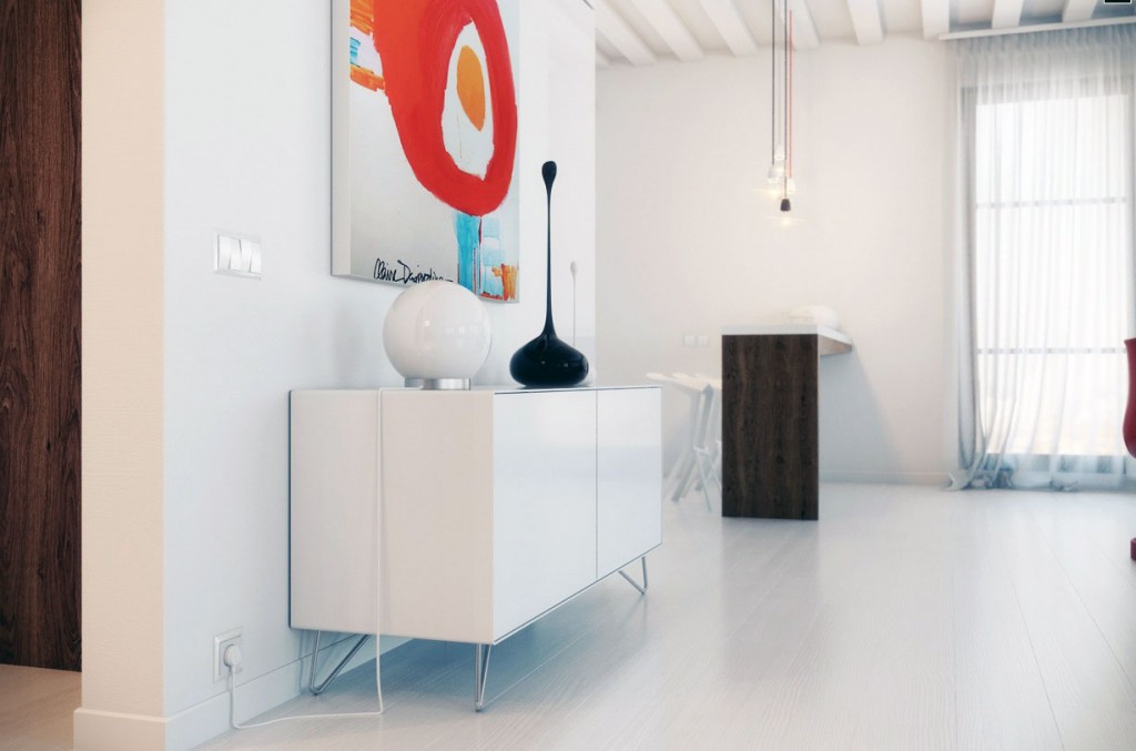 Modern Gloss White Sideboard Living Room Ideas
